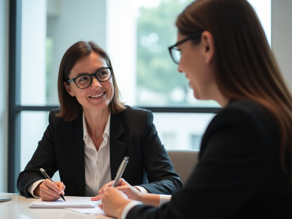 Security consultants meeting with a client